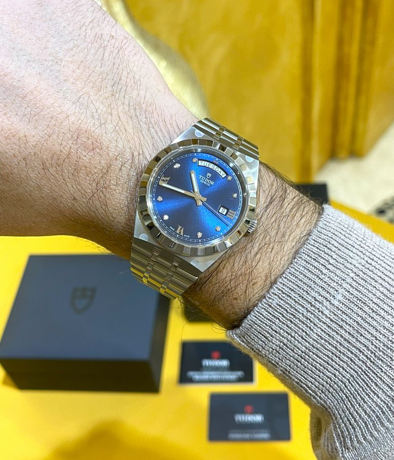 Tudor Royal daydate blu diamonds