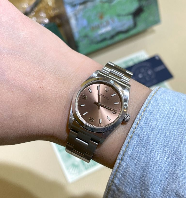 Rolex oyster perpetual 31mm salmon