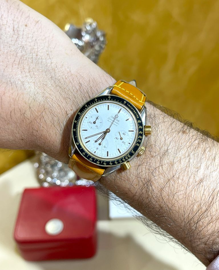 omega speedmaster reduced bianco