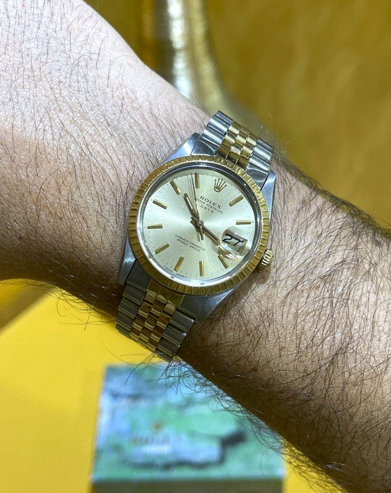 rolex date 15053 champagne